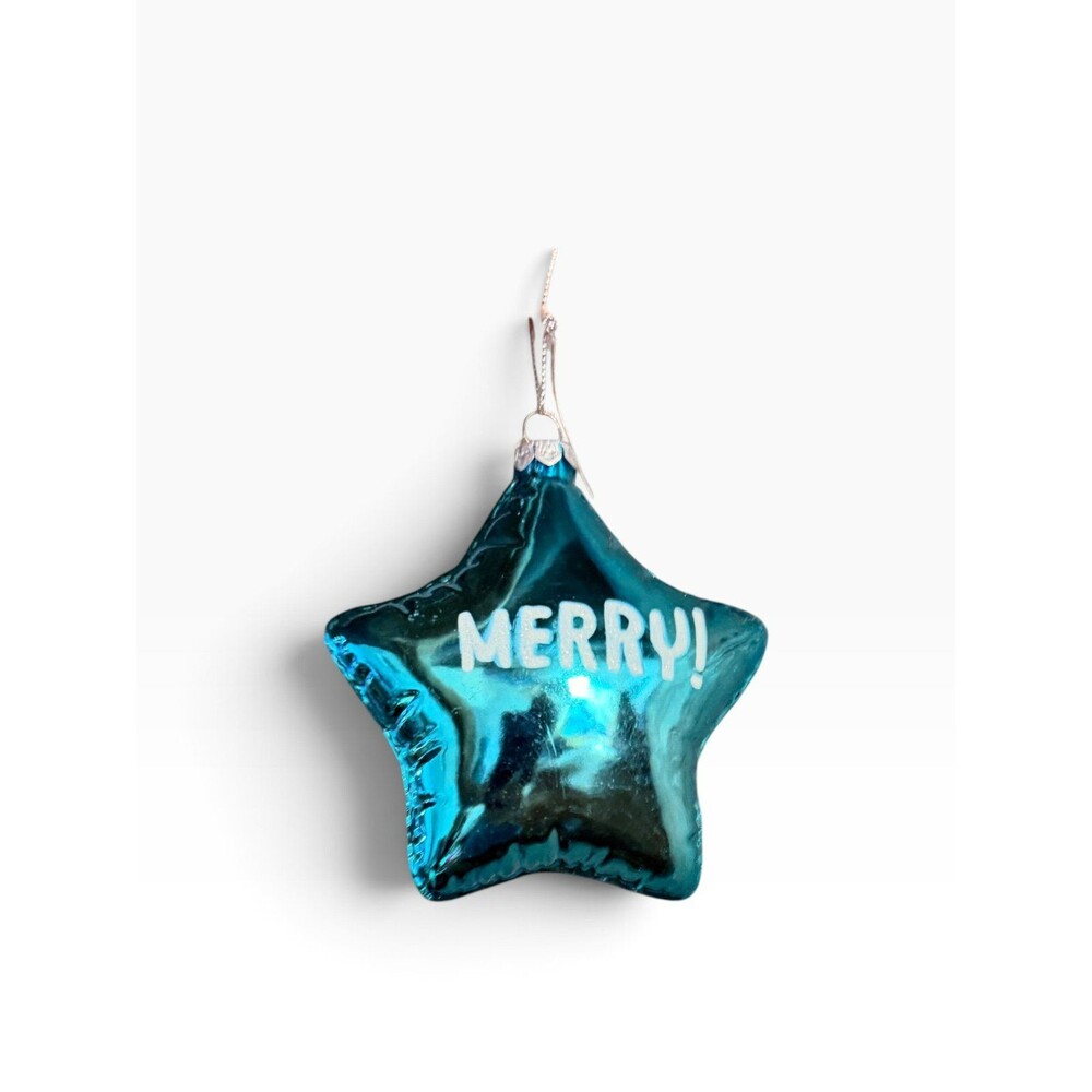Macy's Holiday Lane Merry Magic Blue Puffy Star Christmas Ornament